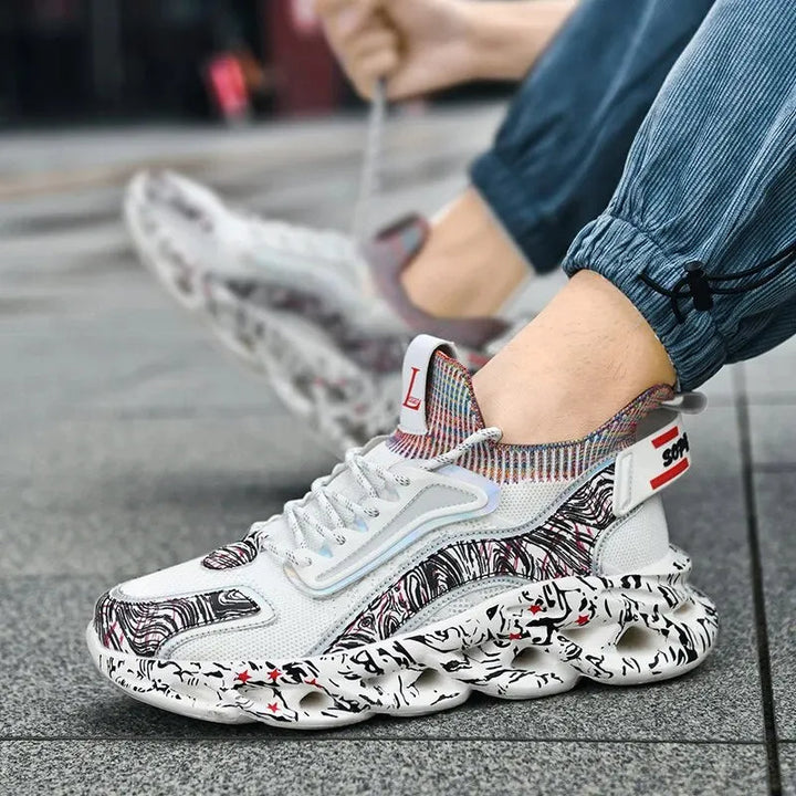 Men's Textured Print Sneakers