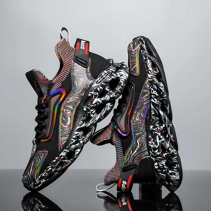 Men's Textured Print Sneakers
