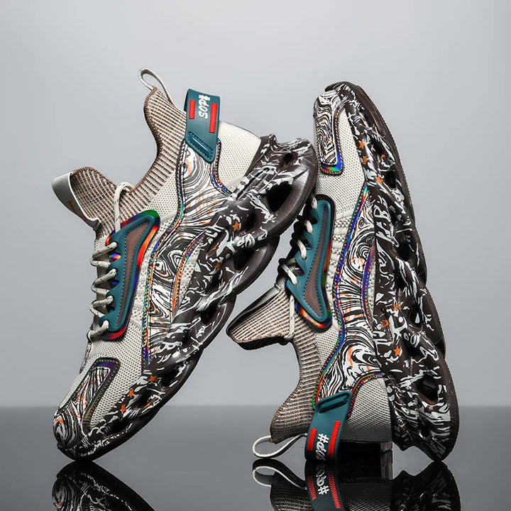 Men's Textured Print Sneakers