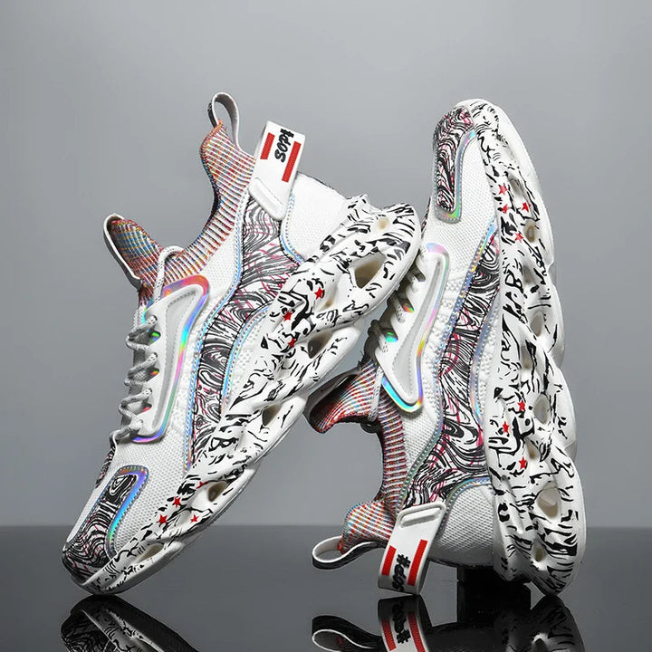Men's Textured Print Sneakers