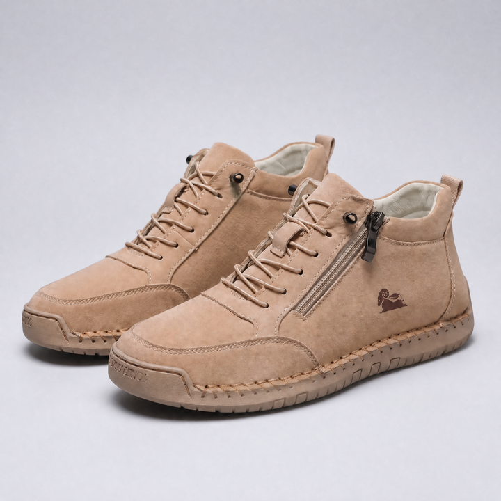 Men's High-Top Sneakers with Zipper Closure
