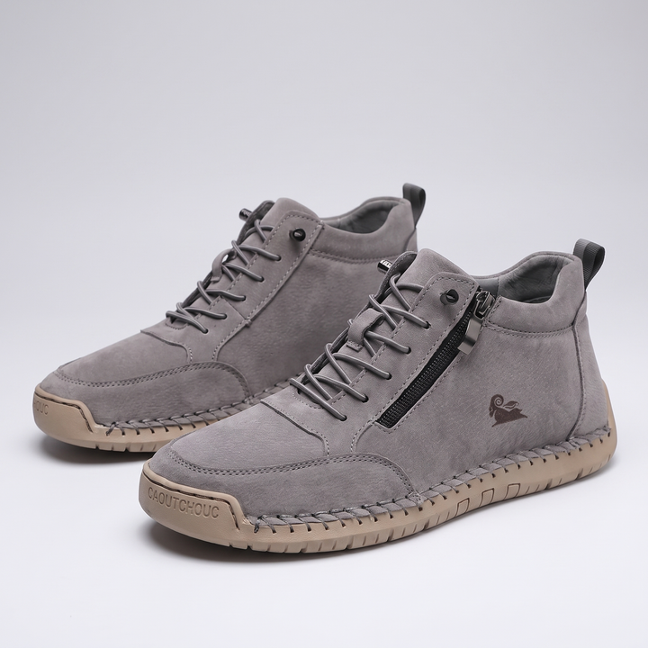 Men's High-Top Sneakers with Zipper Closure