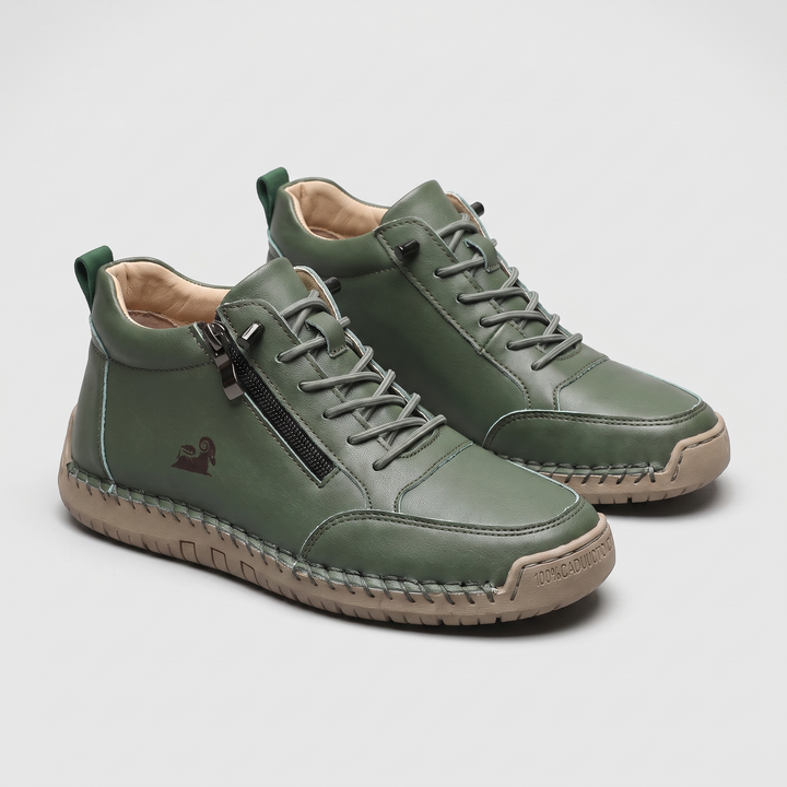 Men's High-Top Sneakers with Zipper Closure