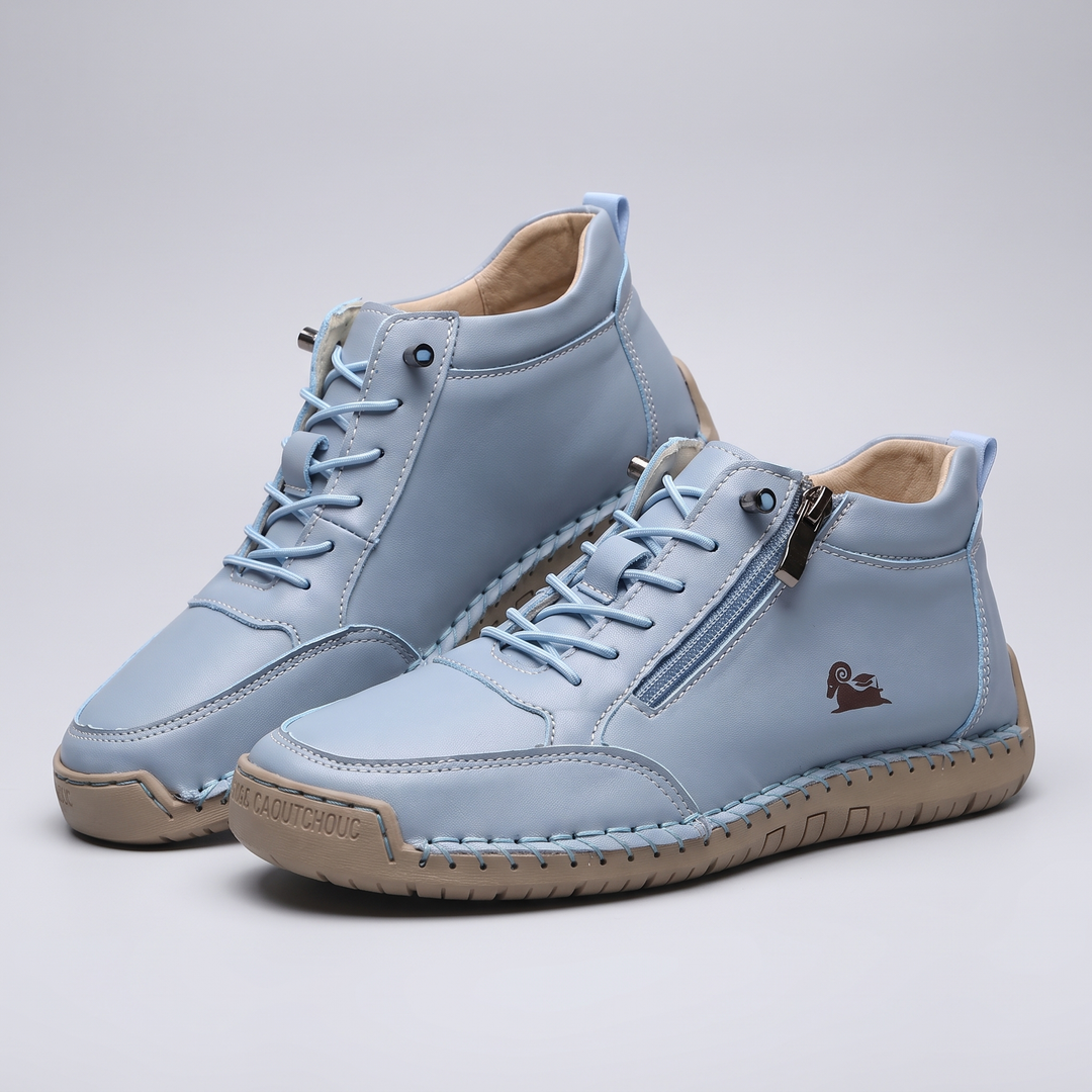 Men's High-Top Sneakers with Zipper Closure