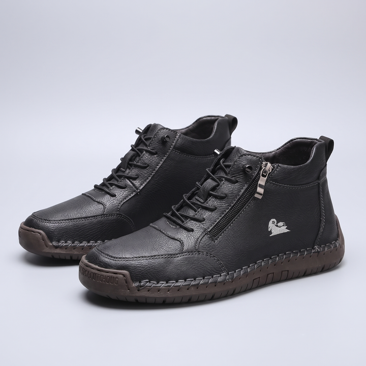 Men's High-Top Sneakers with Zipper Closure