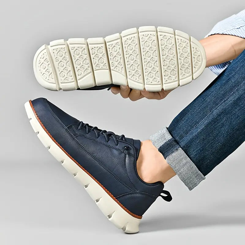 Men's Sneakers with Grooved Sole