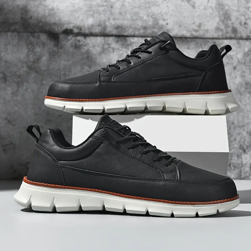Men's Sneakers with Grooved Sole
