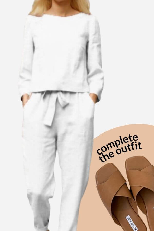 Long Sleeve Top & Slim-Fit Trousers - Elena Harper