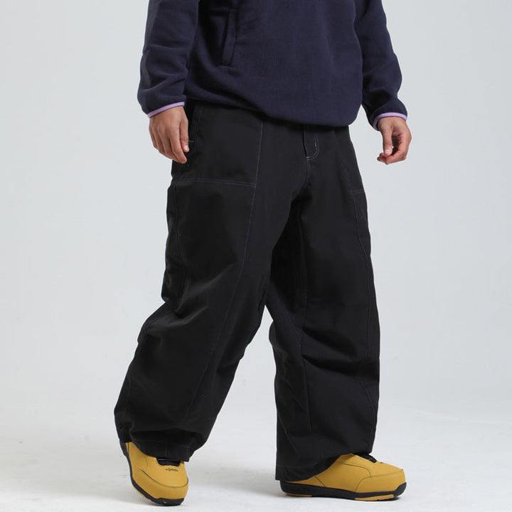 Unisex Wide Cut and Windproof Ski Pants Breathable Winter, view 5 - Elena Harper