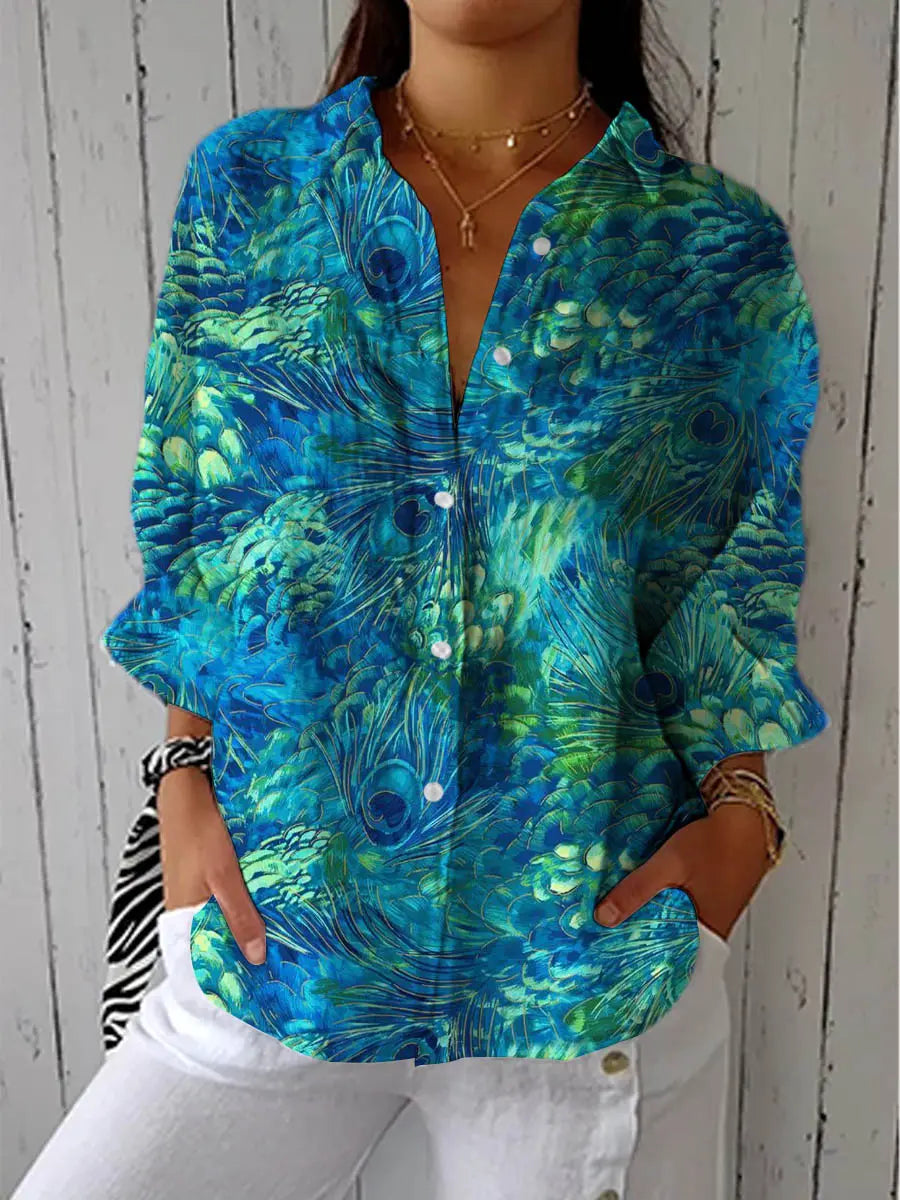 C&M® | Peacock Grace Blouse