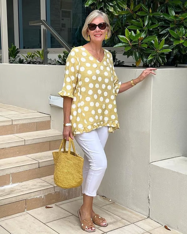 Brianna – Relaxed Polka Dot Tunic