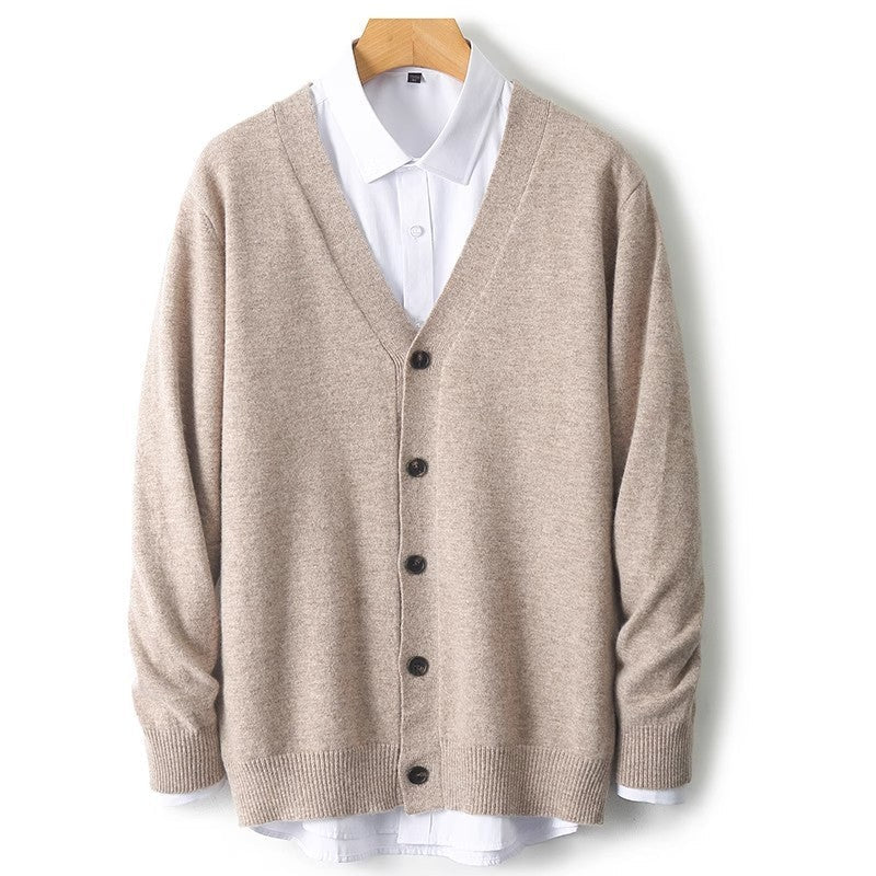 Men's Classic Button-Down Cardigan Sweater for Versatile Layering