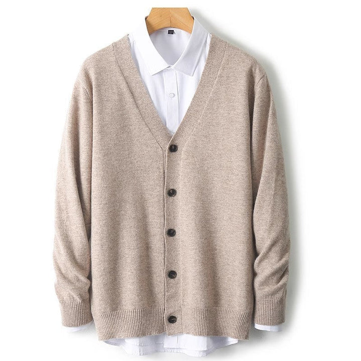 Men's Classic Button-Down Cardigan Sweater for Versatile Layering