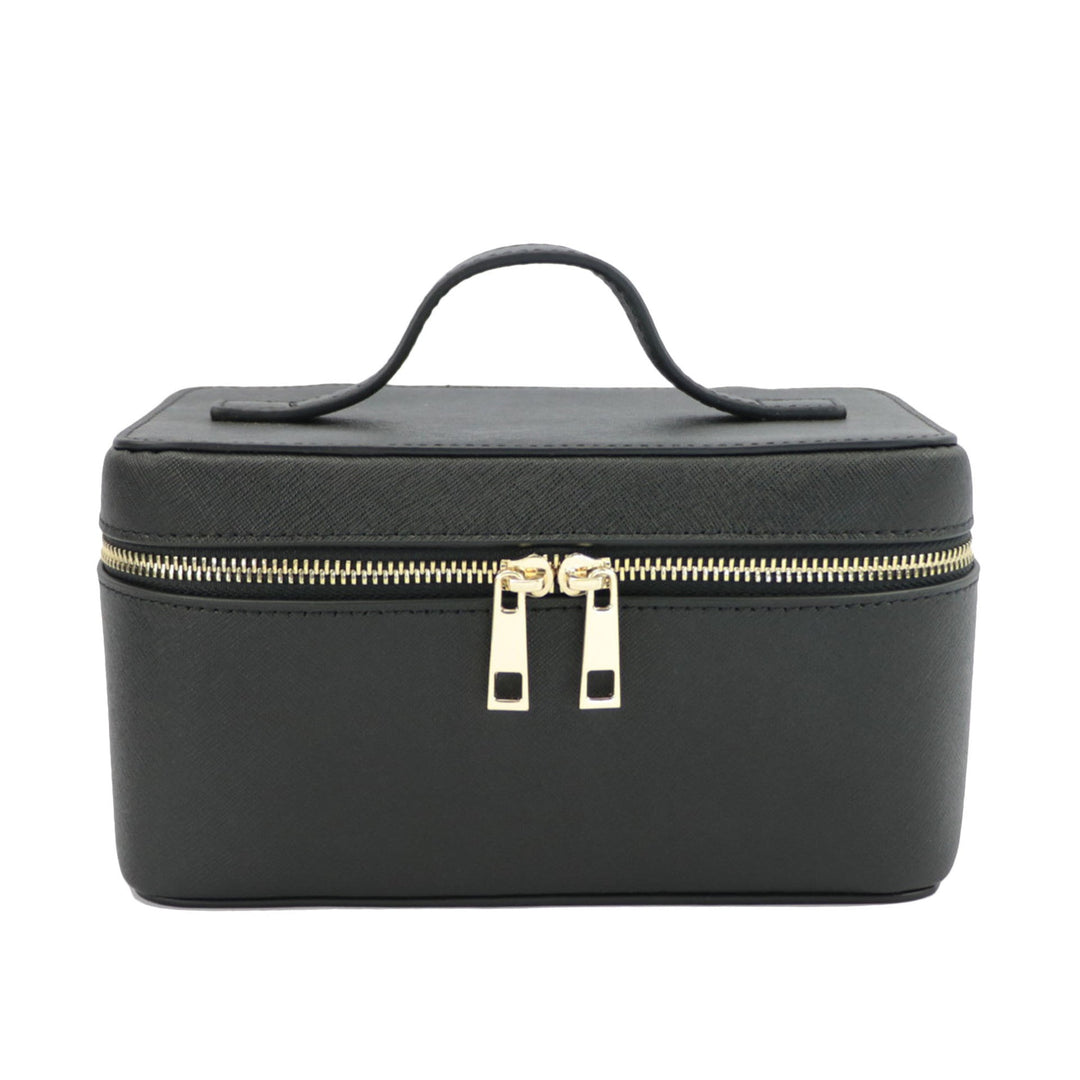 Travel Toiletry Bag in Split Leather – Portable Genuine Leather Toiletry Bag
