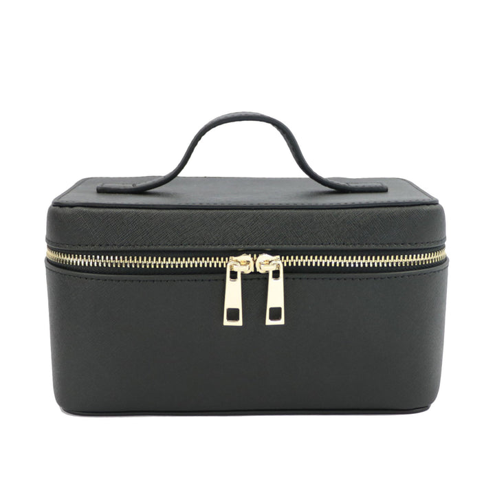 Travel Toiletry Bag in Split Leather – Portable Genuine Leather Toiletry Bag