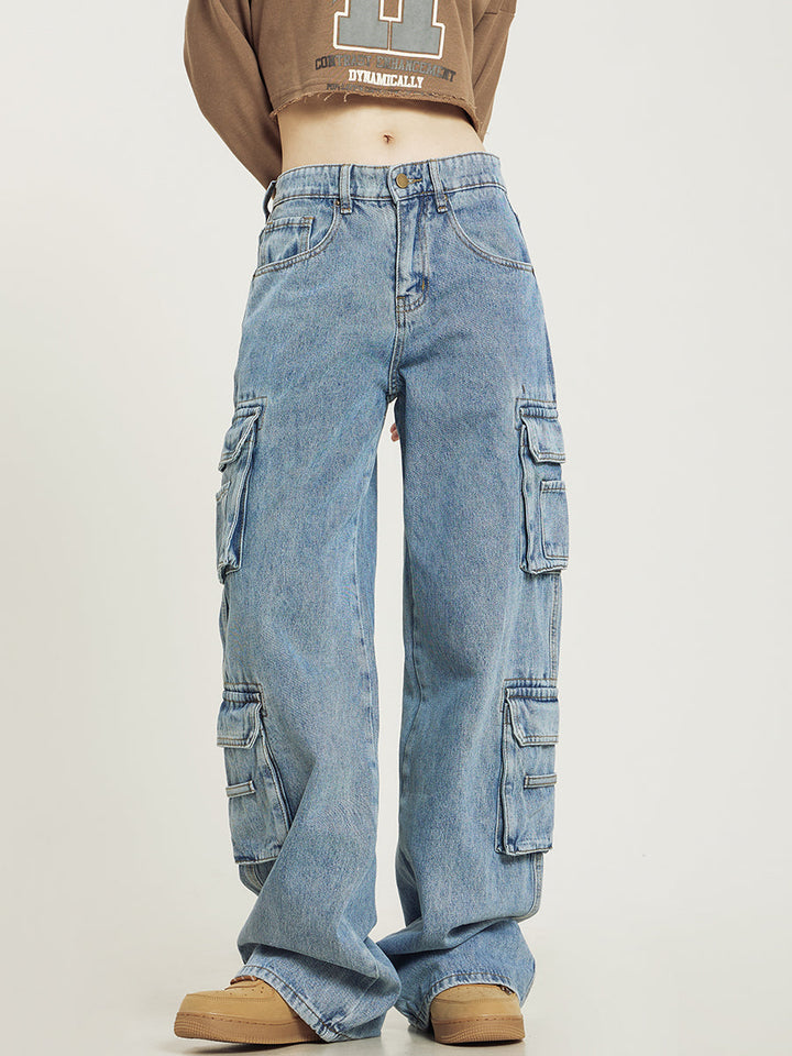 Baggy Cargo Jeans for Women with Relaxed Fit