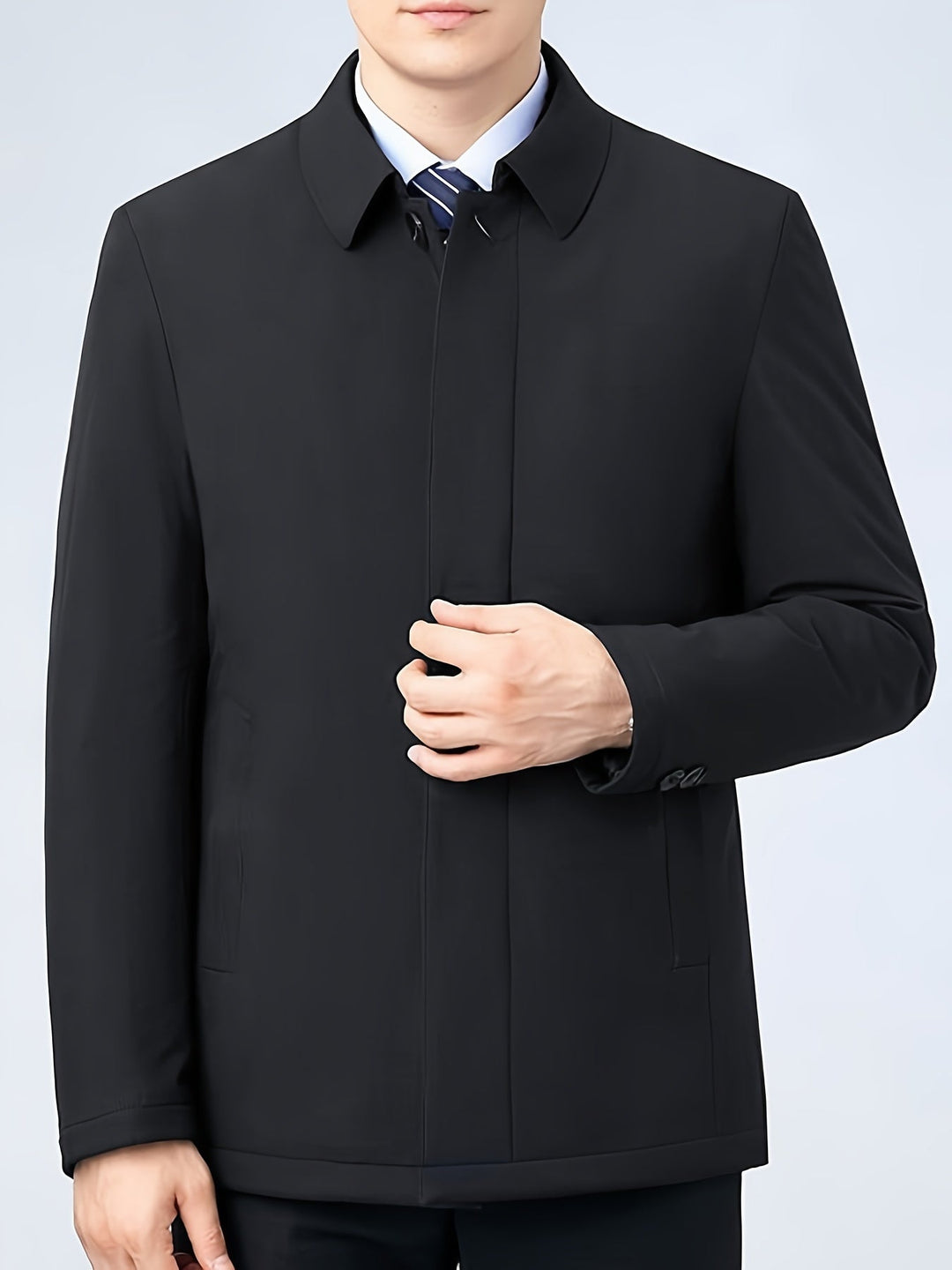 LAURENT MONACO | MEN'S NOTCHED COLLAR ZIP JACKET