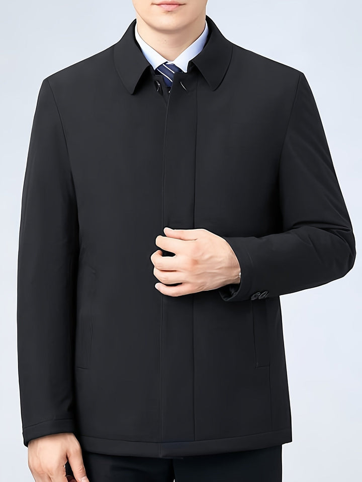 LAURENT MONACO | MEN'S NOTCHED COLLAR ZIP JACKET