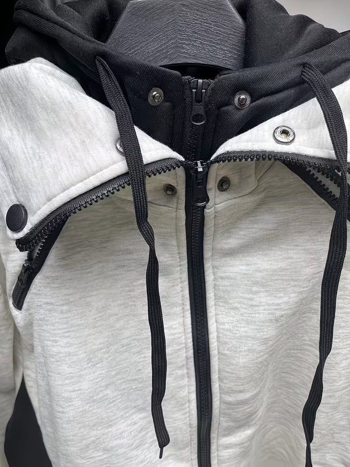 Griffiths Long-Sleeve Hoodie with Quarter Zip, view 7 - Elena Harper
