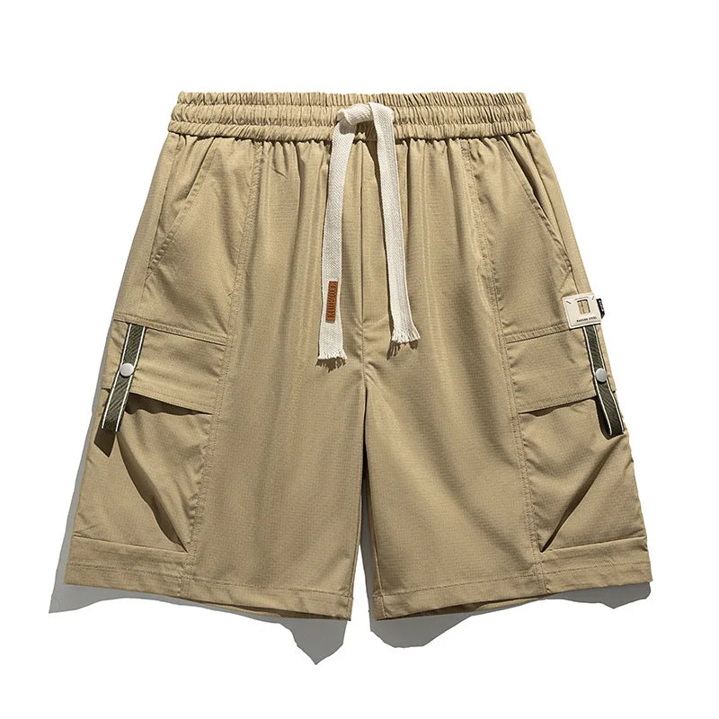 Men's Spring Cargo Shorts with Drawstring Waist, view 3 - Elena Harper
