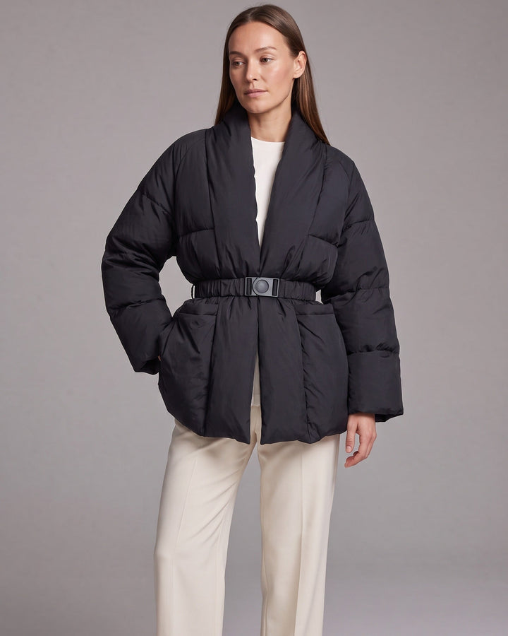 Belted Puffer Coat Winter Style