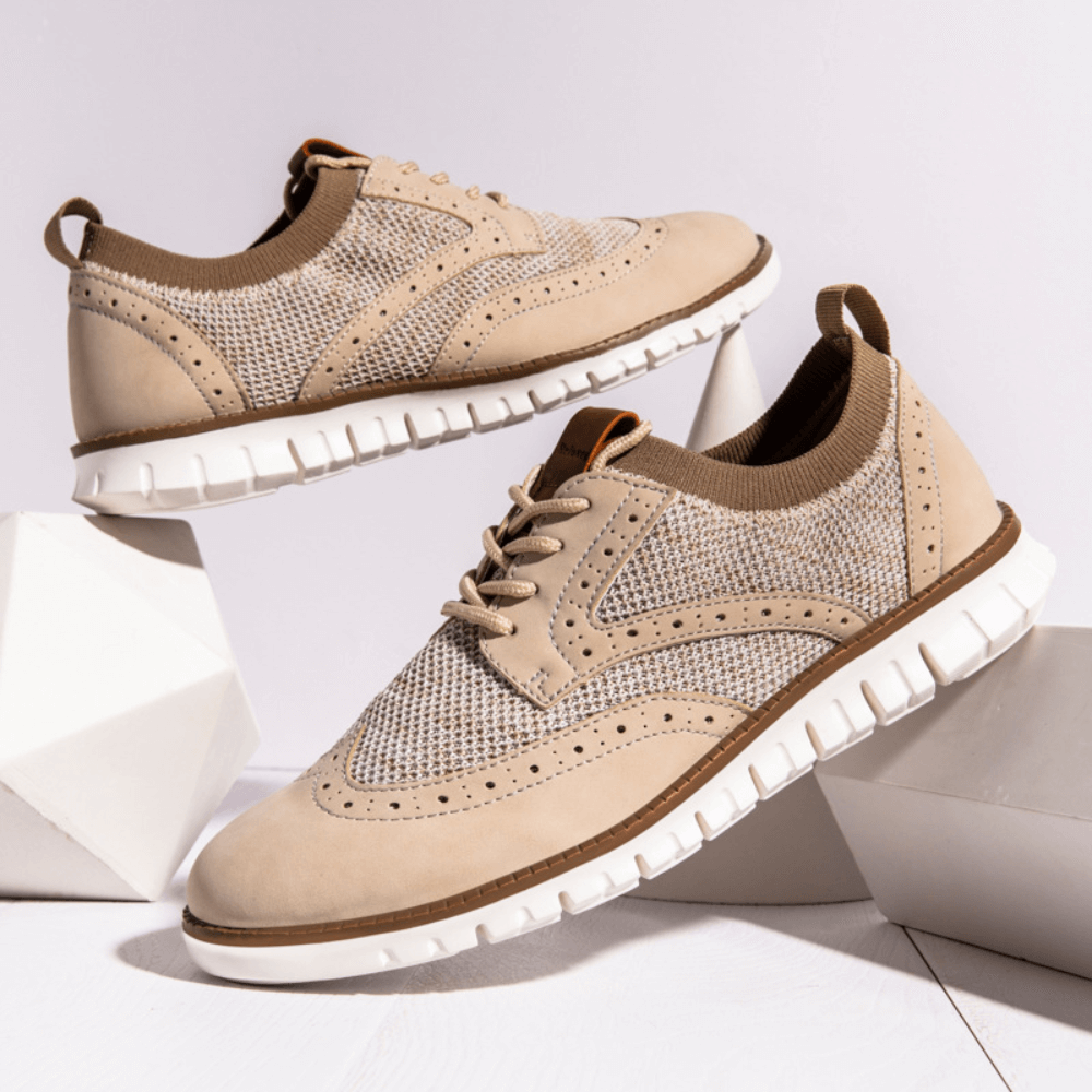 Men's Knit Wingtip Brogue Shoes