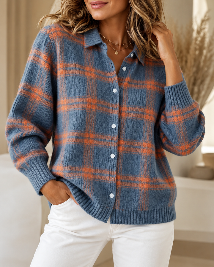 Vallerie™ | Comfortable Checked Knit Vest