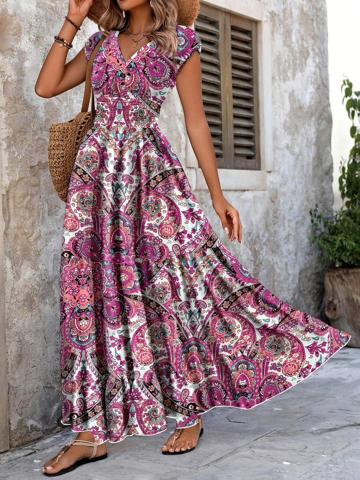 Roberta Bohemian Paisley Maxi Dress - Elena Harper