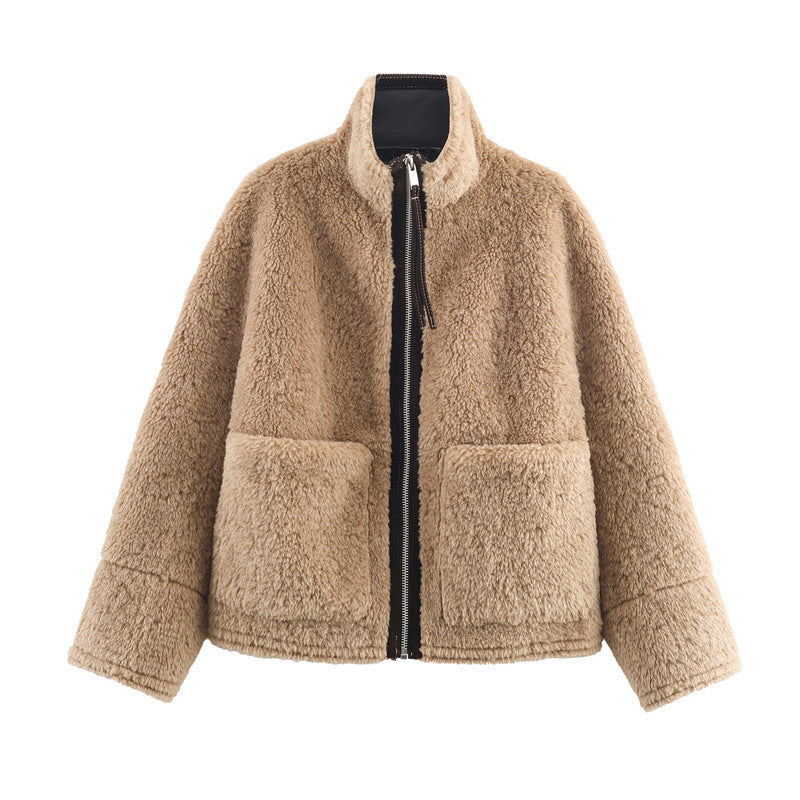 Women's Fleece Jacket with Front Closure - Signe
