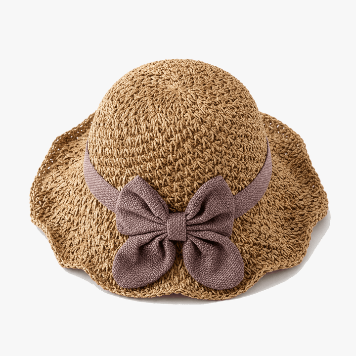 Bellabrim Woven straw hat with bow detail - Elena Harper