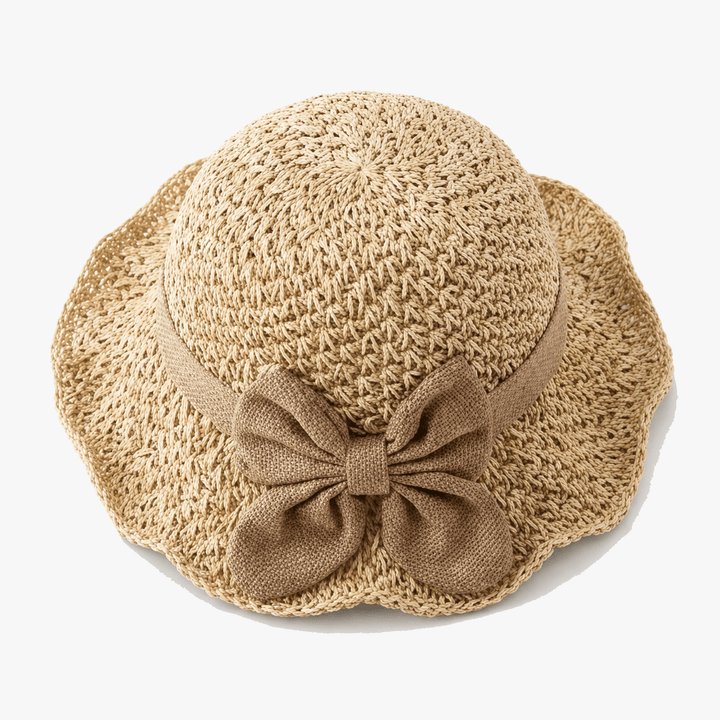 Bellabrim Woven straw hat with bow detail - Elena Harper