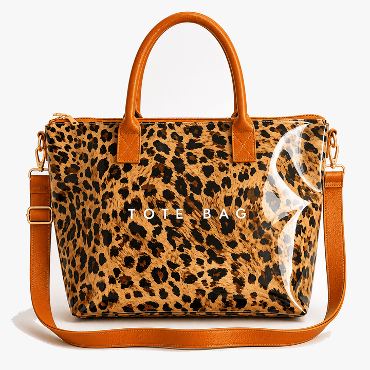 Carroway Glossy Checkered Tote Bag - Elena Harper