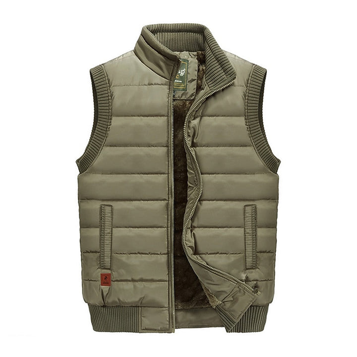 Baxter Quilted Stand-Collar Gilet, view 3 - Elena Harper