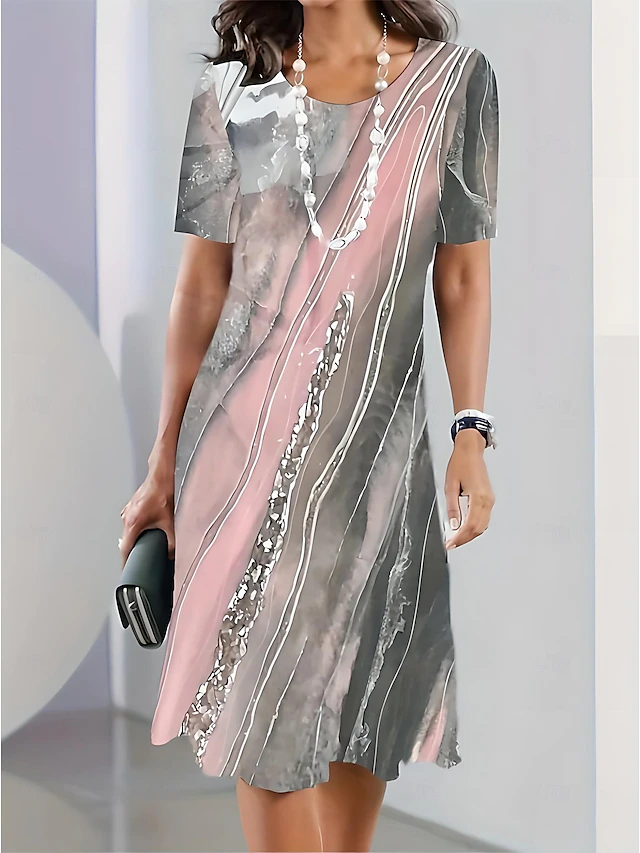 Tessa Elegant Flowing Midi Dress, view 6 - Elena Harper
