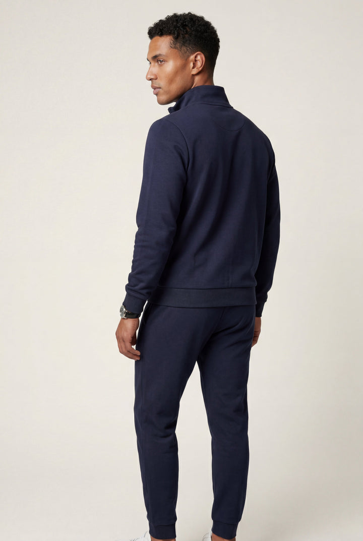 Men's Training Suit Black Slim Tapered with Zipper