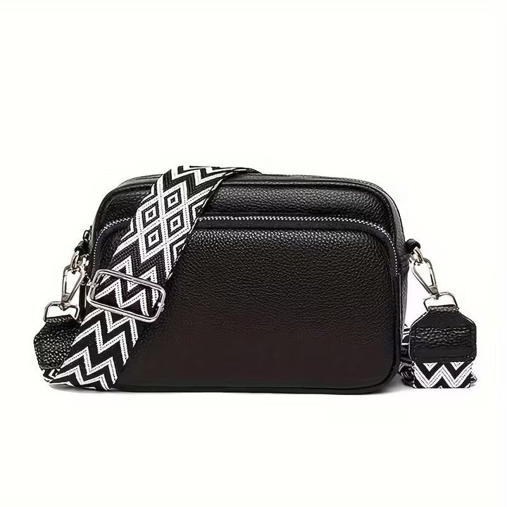Lusanne Elegant Crossbody Bag with Wide Pattern Strap, view 5 - Elena Harper