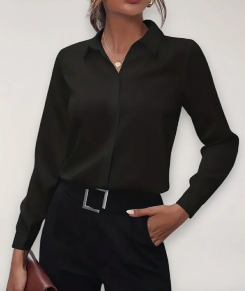 Sondra | Women's Spring Office Blouse with Button Closure