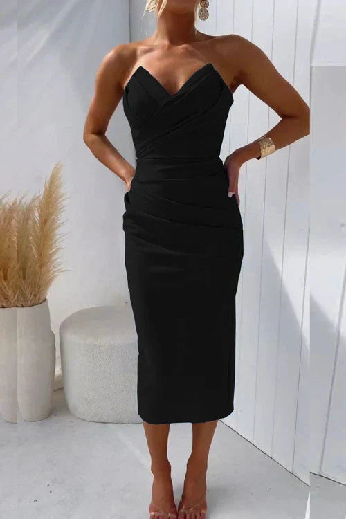Florencia Backless Midi Dress, view 9 - Elena Harper