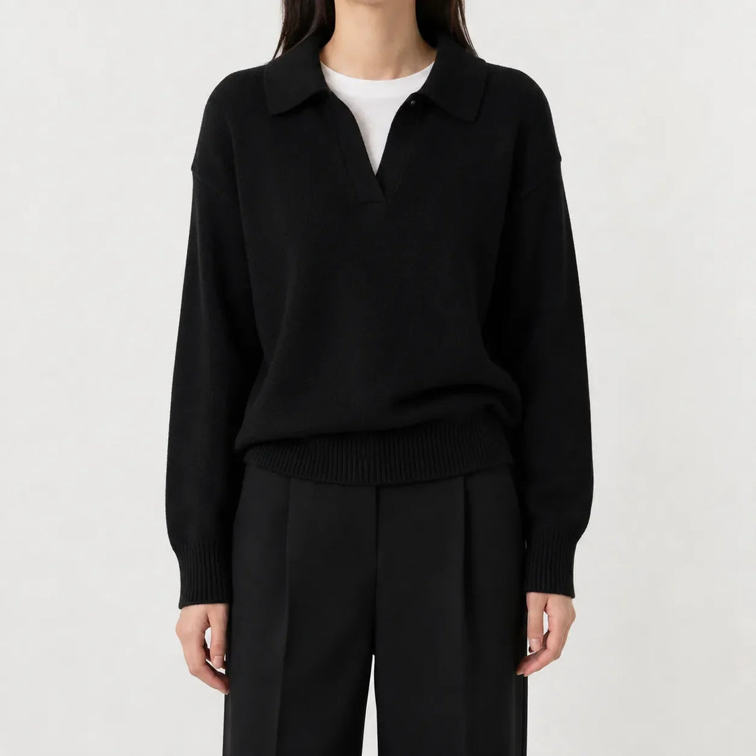 Women's V-Neck Long Sleeve Sweater - Soft and Easy