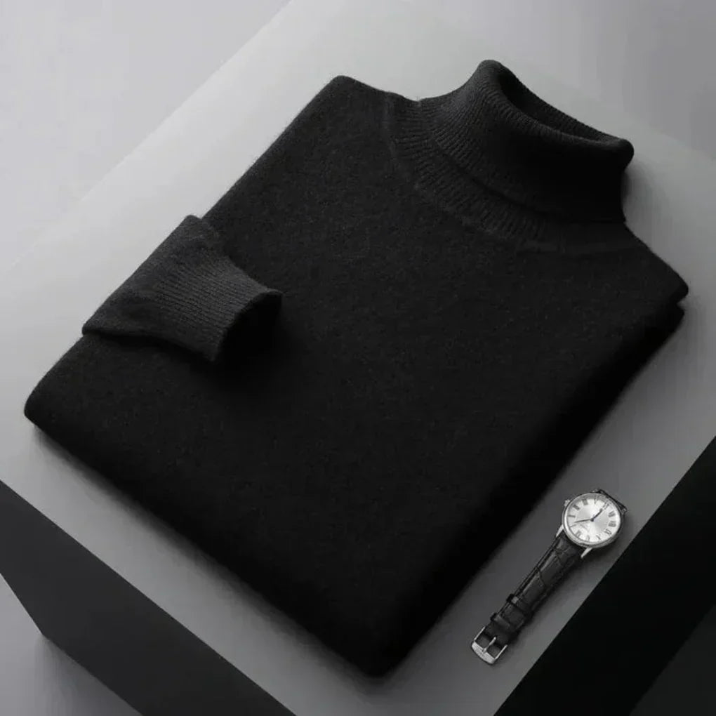 Men's Turtleneck Sweater Long Sleeve Relaxed Fit