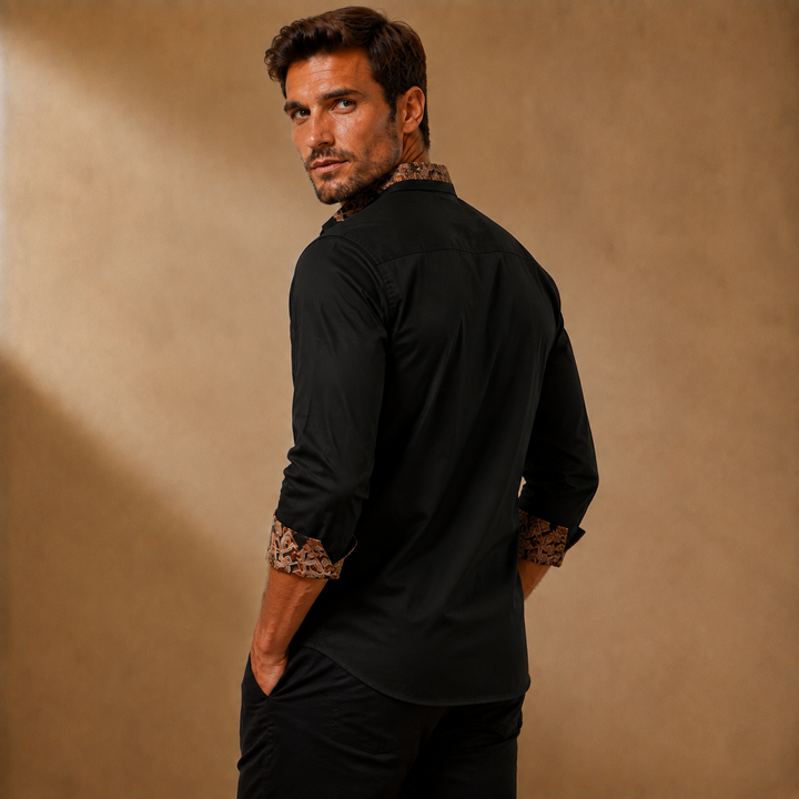 Men's Slim Fit Shirt – Long Sleeves, Suitable for Work and Daily Use