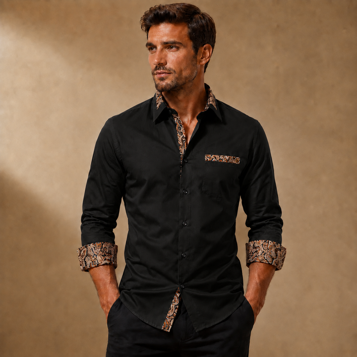 Men's Slim Fit Shirt – Long Sleeves, Suitable for Work and Daily Use