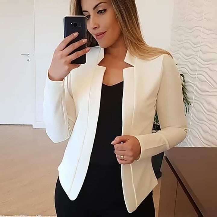 Blazer with Lapel Collar for Women
