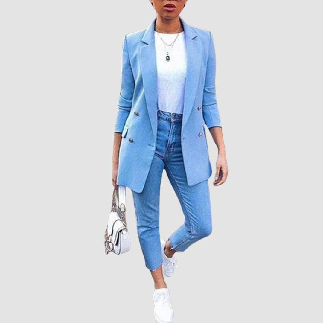 Blazer for Women with Button Closure and Medium Length