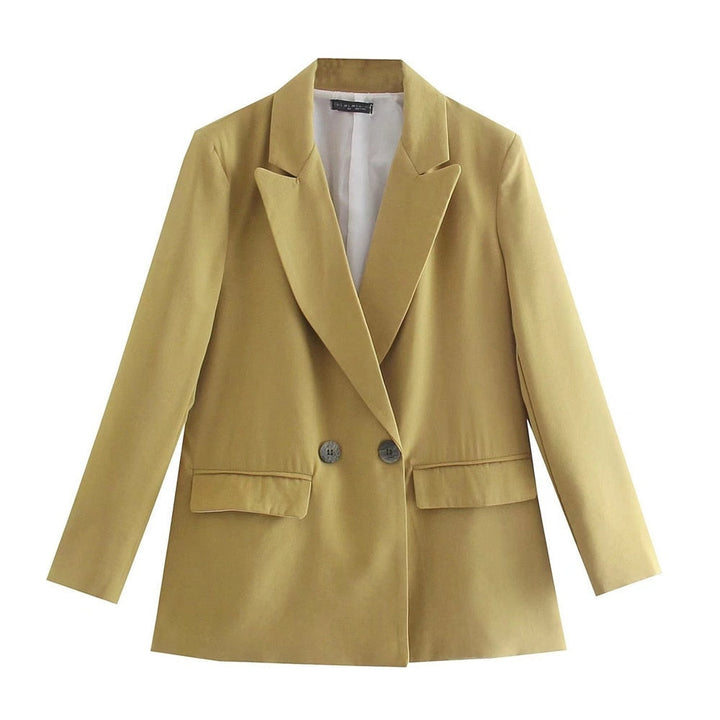 Blazer for Women with Double-Breasted Buttons and Regular Fit