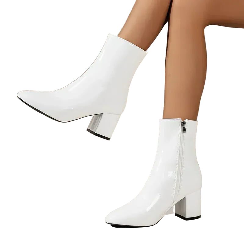 Block Heel Ankle Boots for Women