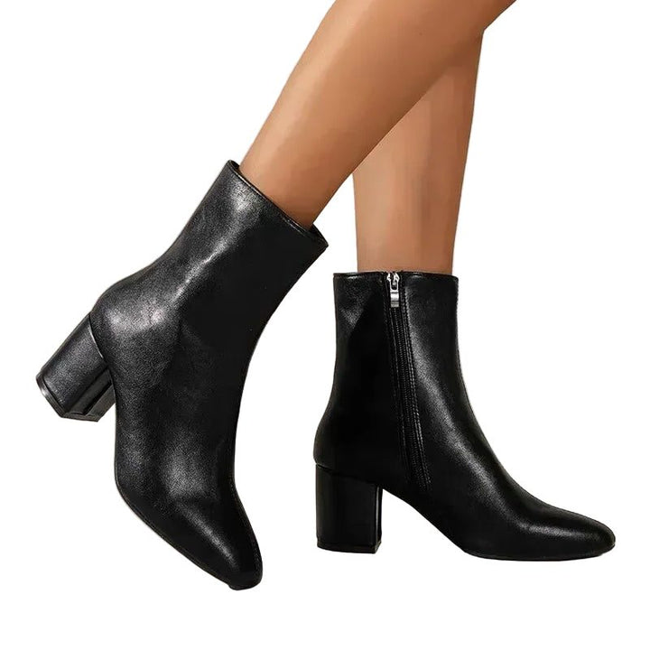 Block Heel Ankle Boots for Women