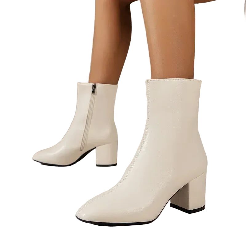 Block Heel Ankle Boots for Women
