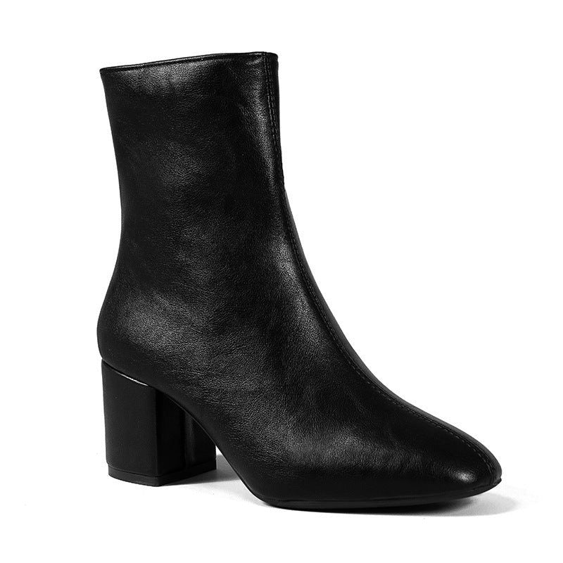 Block Heel Ankle Boots for Women