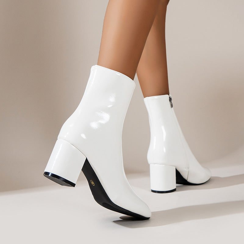 Block Heel Ankle Boots for Women